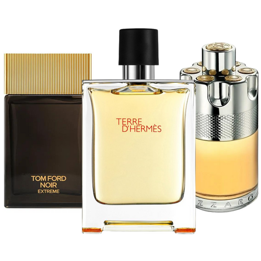 Paquete de 3 perfumes: Terre d’Hermès, Azzaro Wanted, Tom Ford Noir Extreme (Eau de Parfum)